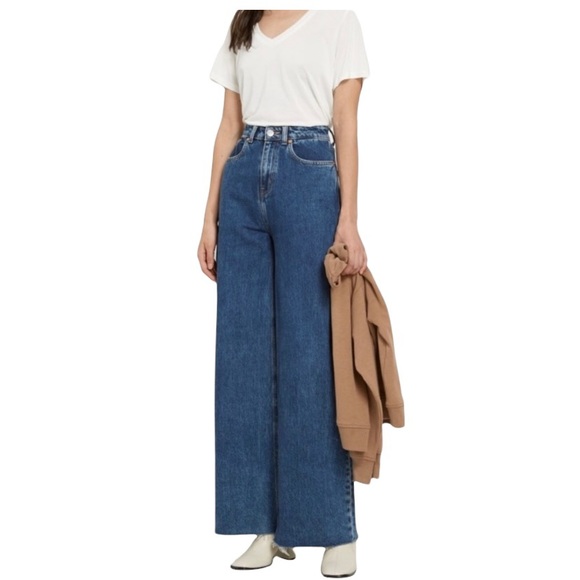 Frank & Oak Denim - Frank & Oak Nina Wide Leg Jeans High Waisted Size 29